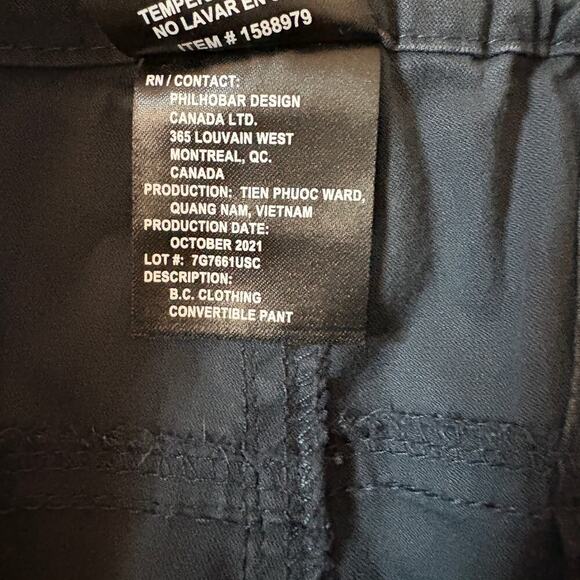 The BC Clothing Co Convertible hiking pants Men’s Medium x 30 in Navy Inseam 28” - Picture 5 of 9